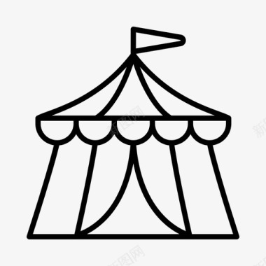 帐篷狂欢节马戏团图标