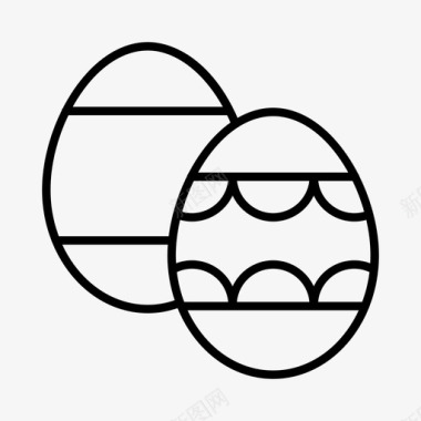 复活节装饰品复活节彩蛋复活节彩蛋狩猎图标