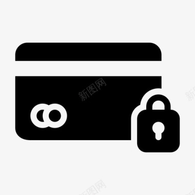 卡锁定信用卡借记卡图标