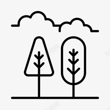树木生态系统自然图标