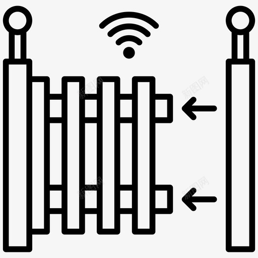 大门栅栏房子svg_新图网 https://ixintu.com 智能家居 大门 栅栏 房子 技术 线路