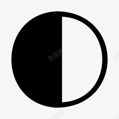 圆半圆半月图标