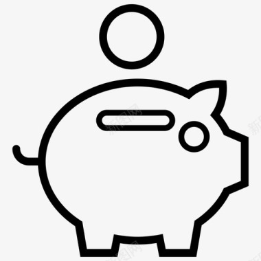 小猪银行美元保管货币储蓄图标