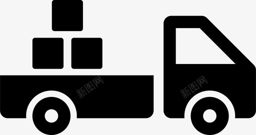 卡车箱子货物图标