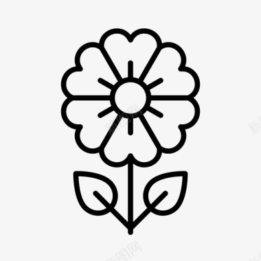 花卉花店花园图标