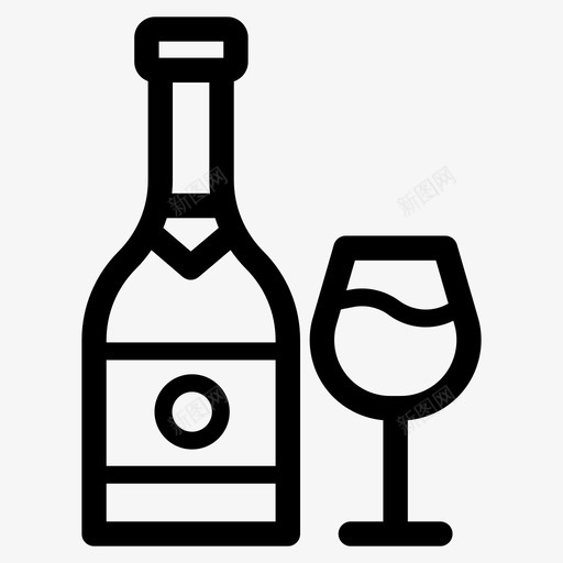葡萄酒酒瓶饮料svg_新图网 https://ixintu.com 葡萄酒 酒瓶 饮料 精品 玻璃杯 食品饮料