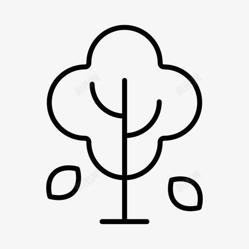 乔木落叶乔木常绿svg_新图网 https://ixintu.com 乔木 落叶 常绿 园林 自然