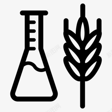 转基因小麦作物谷物图标
