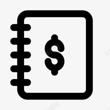 笔记本商务财务图标