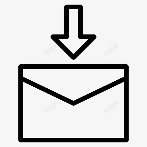 电子邮件输入箭头向下svg_新图网 https://ixintu.com 电子邮件 输入 箭头 向下 下载 通讯 线路