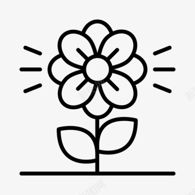 花卉装饰花园图标