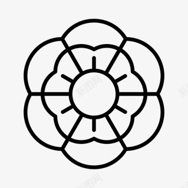 花卉花店花园图标