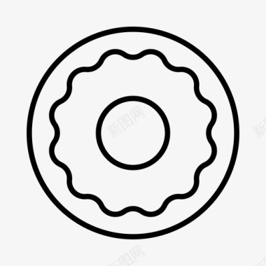 甜甜圈百吉饼烹饪图标