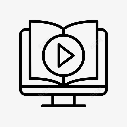 视频教程书籍教育svg_新图网 https://ixintu.com 视频 教程 书籍 教育 在线学习 知识