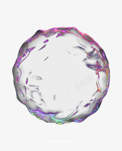 逼真透明彩色气泡水泡肥皂泡泡素材