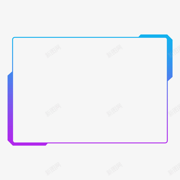 科技风边框元素可视化边框素材png_新图网 https://ixintu.com 元素 图标 现代科技边框 科技风 边框