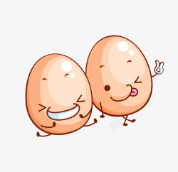 手绘卤蛋面两个可爱的卤蛋高清图片