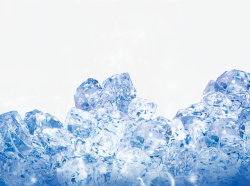 冷冰块冰块蓝色冷高清图片