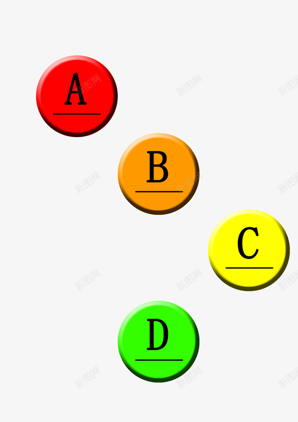 彩色ABCD目录psd免抠素材_新图网 https://ixintu.com 序号 英文 圆饼 彩色