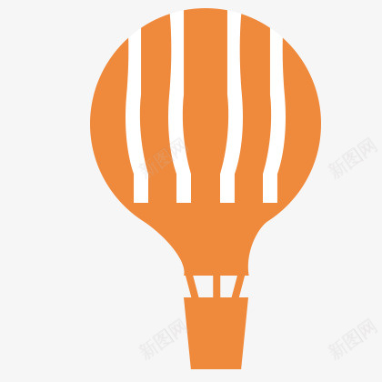 简单样式的热气球png免抠素材_新图网 https://ixintu.com 热气球 简单 橙色 上升 卡通