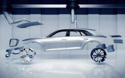 汽车生产流水线工业汽车生产智能组装高清图片