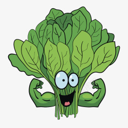 养血卡通的可爱菠菜高清图片