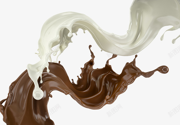 巧克力牛奶流动png免抠素材_新图网 https://ixintu.com 液体 牛奶 巧克力 流动