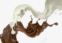 牛奶流动巧克力牛奶流动高清图片