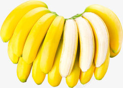 美味剥皮香蕉美味健康的香蕉高清图片