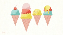 冰淇淋壁纸素材简约卡通冰淇淋高清图片