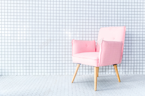 房间椅子粉色背景