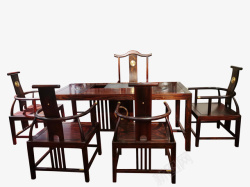红木家具的中式古典红木家具茶台高清图片