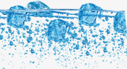 泡在泡在水的底部装饰冰块矢量素材高清图片