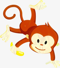 吃香蕉的野猴子素材