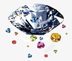 详细分层一堆钻石宝石详细分层高清图片