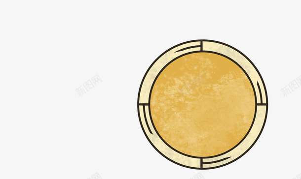 手绘过擦插画鼓面png免抠素材_新图网 https://ixintu.com 手绘 国潮 插画 鼓面