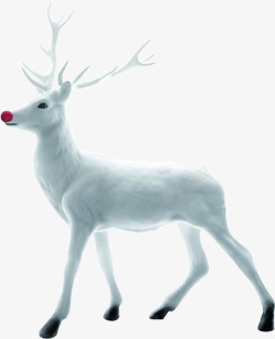 白色圣诞麋鹿元素素材