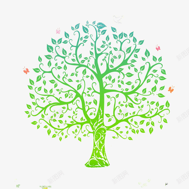 卡通的成长树png免抠素材_新图网 https://ixintu.com 树 卡通树 小树 成长树