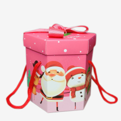 粉色的圣诞礼盒素材