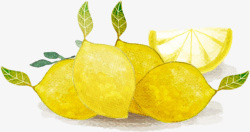 手绘柠檬水手绘的卡通柠檬水果高清图片