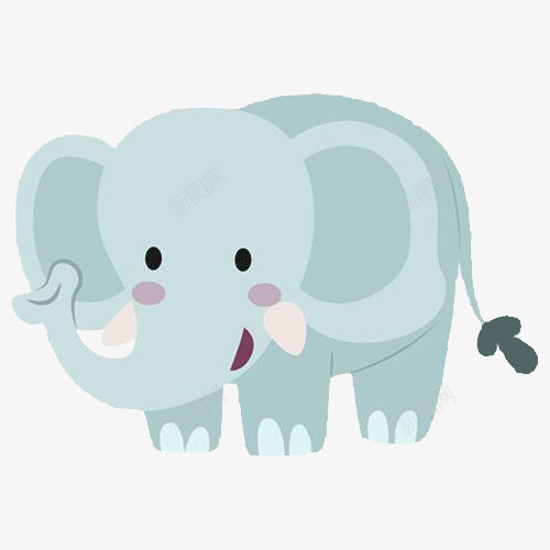 手绘卡通动物大象psd免抠素材_新图网 https://ixintu.com Q版大象 动物 卡通 大象 手绘