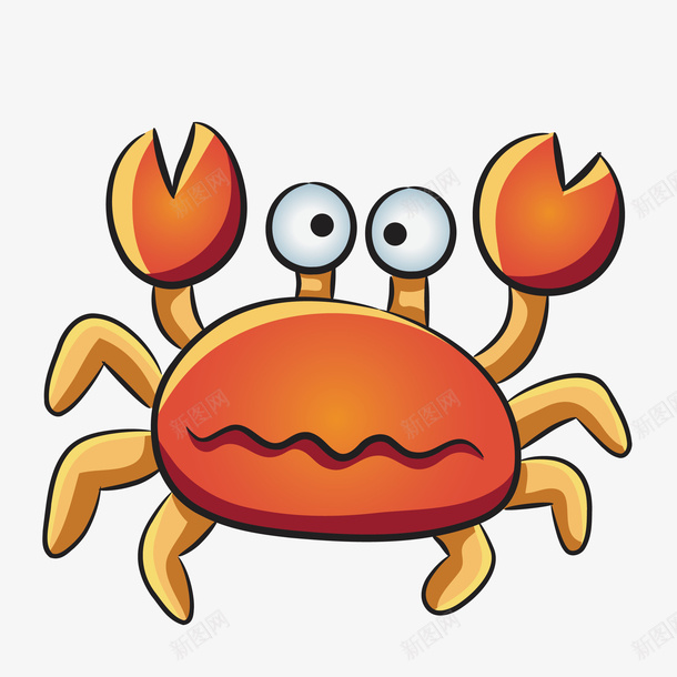 呆呆的小螃蟹png免抠素材_新图网 https://ixintu.com 呆呆的小螃蟹 小螃蟹 螃蟹 钳子 害怕