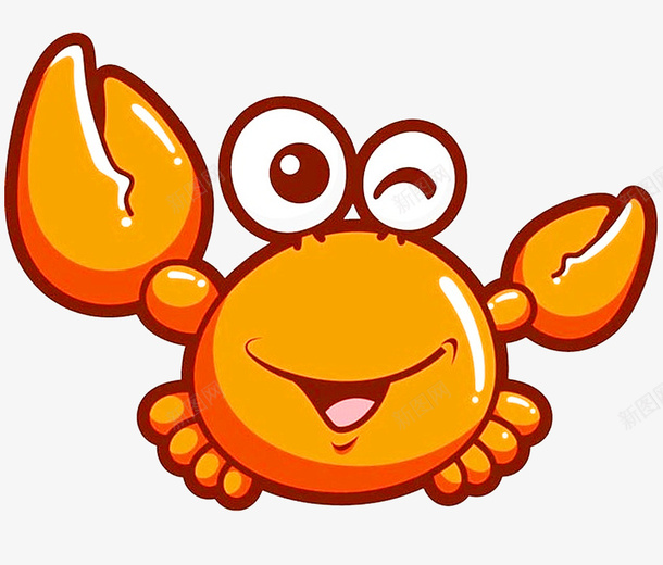 一只黄色小螃鞋png免抠素材_新图网 https://ixintu.com 螃蟹 钳子 八条腿 卡通