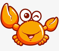 老螃蟹一只黄色小螃鞋高清图片