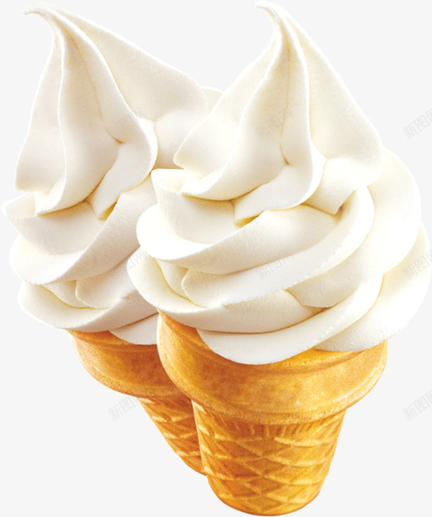 好看好吃的原味冰淇淋png免抠素材_新图网 https://ixintu.com 冰淇淋 冷饮 软冰 装饰