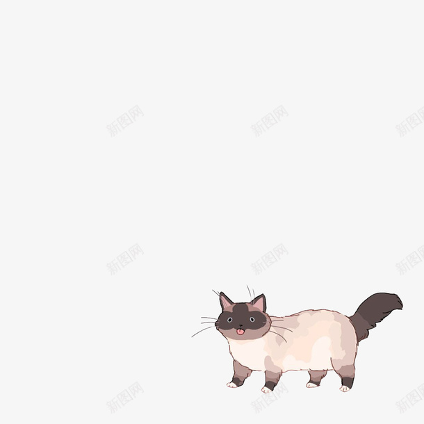 二次元的猫咪png免抠素材_新图网 https://ixintu.com 猫 卡通 素材 插画