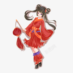 新年女人衣服素材