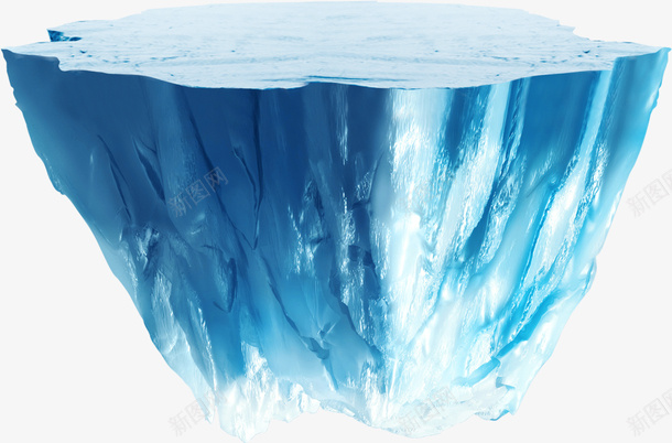 一座浮空的冰山png免抠素材_新图网 https://ixintu.com 冰 冰块 冰山 模型 装饰