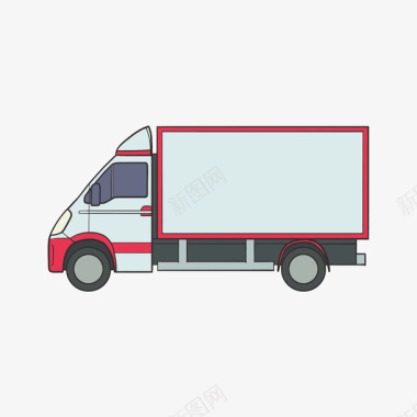卡通卡车卡车货车图标