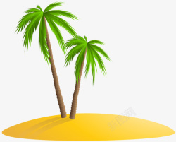 矢量卡通tree海岛上的卡通椰子树高清图片